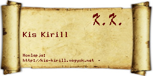 Kis Kirill névjegykártya